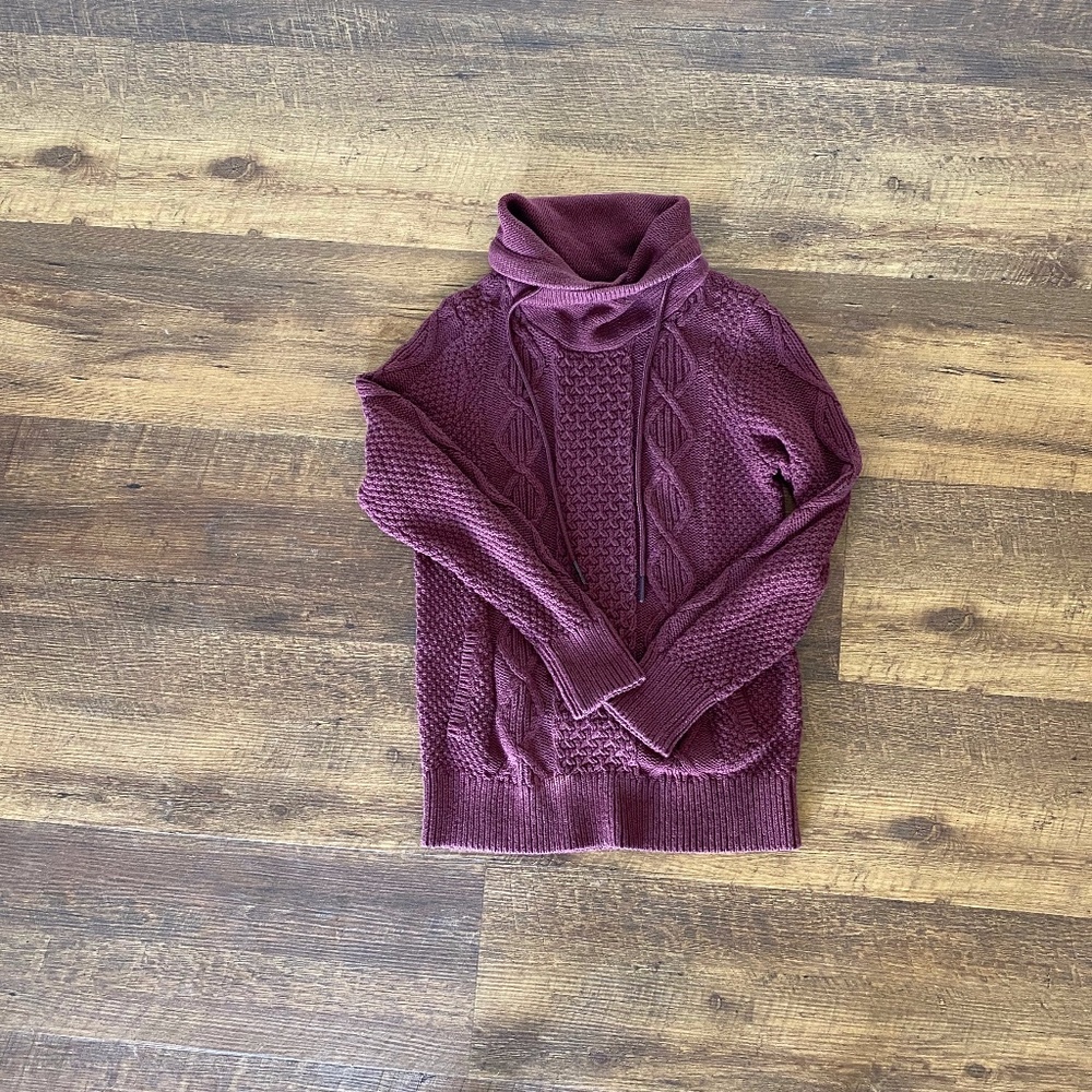 LL Bean Signature Cotton Funnel-neck/Cowl Sweater